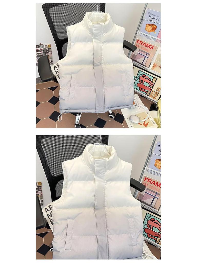 Unisex Gradient Stand Collar Winter Vest - Fashionable, Casual, and Versatile Outerwear