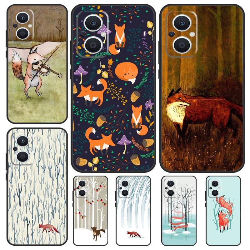 Winter Fox Foxes Case For OPPO Reno 8 7 6 5 4 Lite 2Z 4Z 5Z 8T 10 OPPO Find X5 X6 Pro X2 Lite X3 Neo Cover