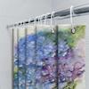 Watercolor Blue Hydrangea Shower Curtain For Bathroom Decor Extra Long Size 72X84In Customizable With Your Design