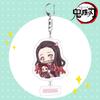 Demon Slayer Acrylic Keychain Tanjiro Nezuko Anime Double Sided Key Ring Accessories for Cosplay Set Gift Fans