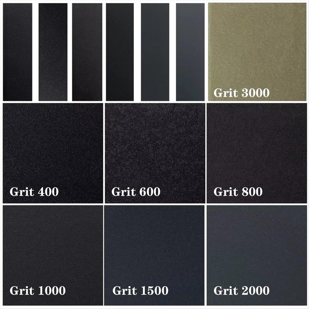 New 3.5x1inch Mini Sandpaper with Hook and Sanding Block 71 Pcs Assorted 400/600/800/1000/1500/2000/3000 Grits for Polishing