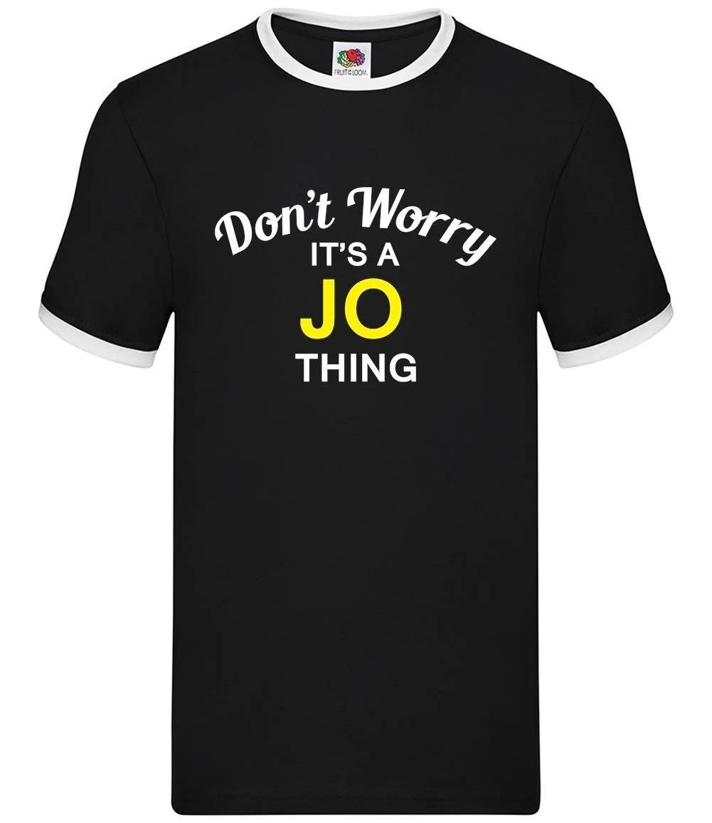 Don t Worry It s a JO Thing - Mens Ringer - Surname Custom Name Family S