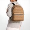 MICHAEL KORS Hudson Embossed Logo Silver Metal Detail PU Backpack Medium Men's Terracotta