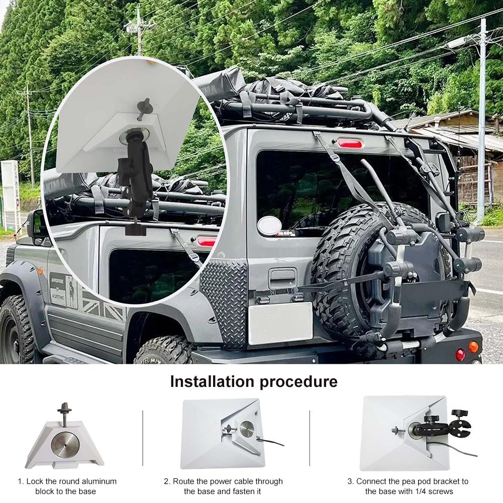 For Starlink Mini 1/4 Screw Adapter Ethernet Satellite Bracket Fixing Clip Kit Clamp Pole Mount for Starlink Mini Accessories