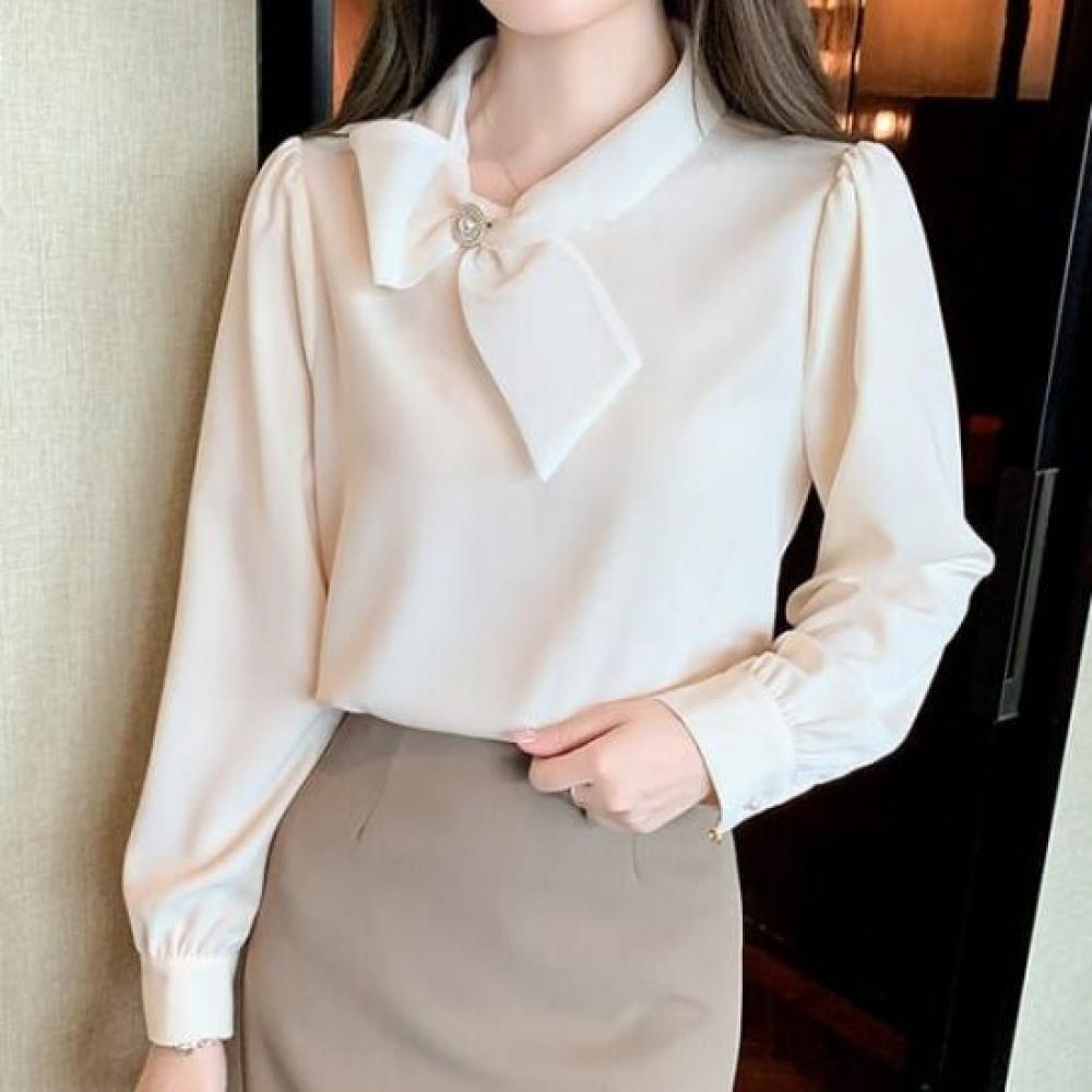 Navava Long Sleeve Blouse Scarf Neck Nb2483