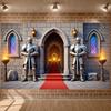 Royal Gathering Backdrop Castle Archway Medieval Event Banner Medieval Celebration Display Stone Castle Wall Royal Knight Banner