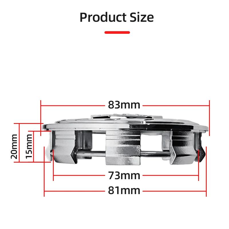 4pcs 83mm 9595891 ABS Car Wheel Hub Cap Emblem Badge Logo for Cadillac Escalade Accessories