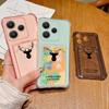 For Xiaomi 14T 13T Pro Poco F6 X6 Pro Redmi 14C Note 13 12 Pro 11 Case Shell Deer Pattern Slim Card Slot Clear Shockproof Soft Silicone Phone Cover