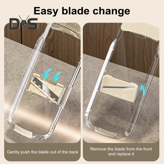 Obst- und Gemüseschneider, Edelstahl, Lebensmittelschneider, Slicer, multifunktionaler Veggie-Chopper, Shredder, Küchenhelfer