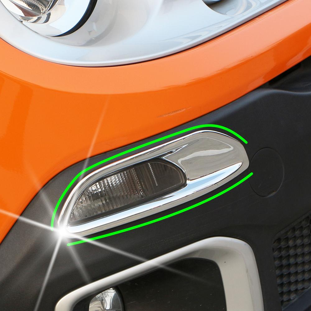 For Jeep Renegade 2015-2017 Car Daytime Lights Running Light Fog Lamp Cover Front Bumper Lights ABS Chrome Accessories