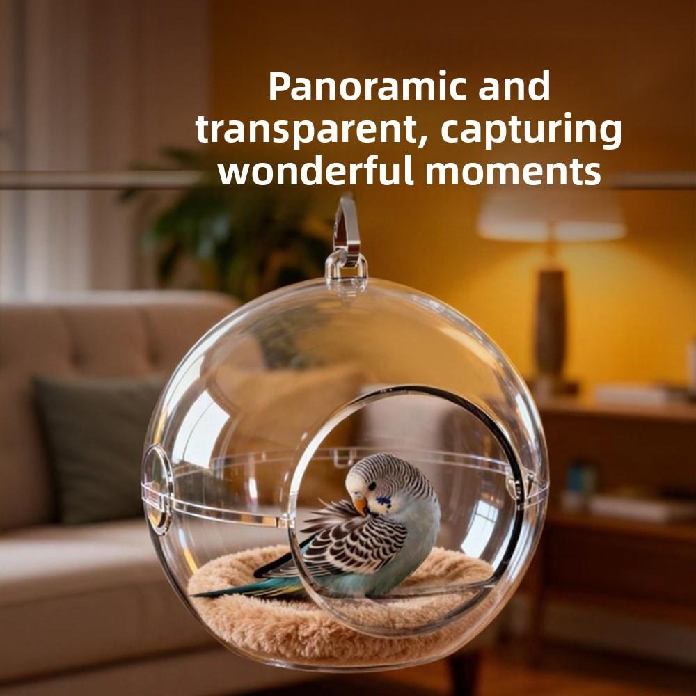 Spherical Transparent Bird Nest Wear-resistant Bite Resistant Bird Breeding Nest Thickened Plastic Pigeon House Pet Supplies