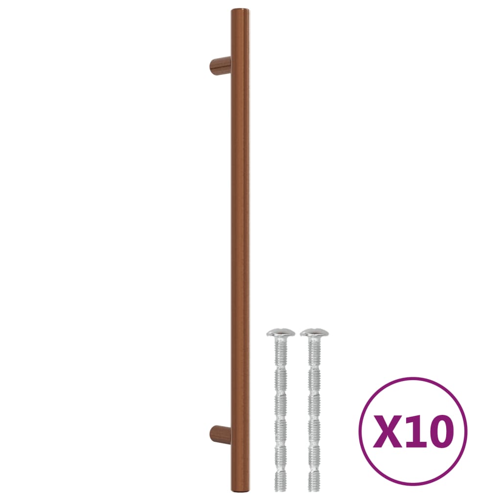 Furniture Handles 10 Pcs Bronze Finish 224 Mm Center To Center Distance Stainless Steel