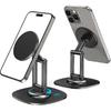 360° drehbarer faltbarer magnetischer Schreibtisch-Handyhalter aus Aluminiumlegierung, fauler Halter für Magsafe iPhone 17 16 15 14 13 12 Pro Max 5