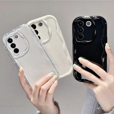 Mode effen kleur crème hoesje voor Samsung Galaxy A55 A35 A15 A05S A54 A34 A24 A14 A04S A53 A33 A23 A13 A52 A71 A51 A50 A30 zachte transparante TPU telefoonhoes