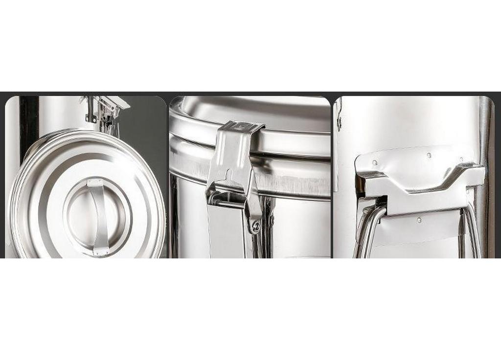 Three-Layer Stainless Steel Insulated Lunch & Tea Bucket with Faucet