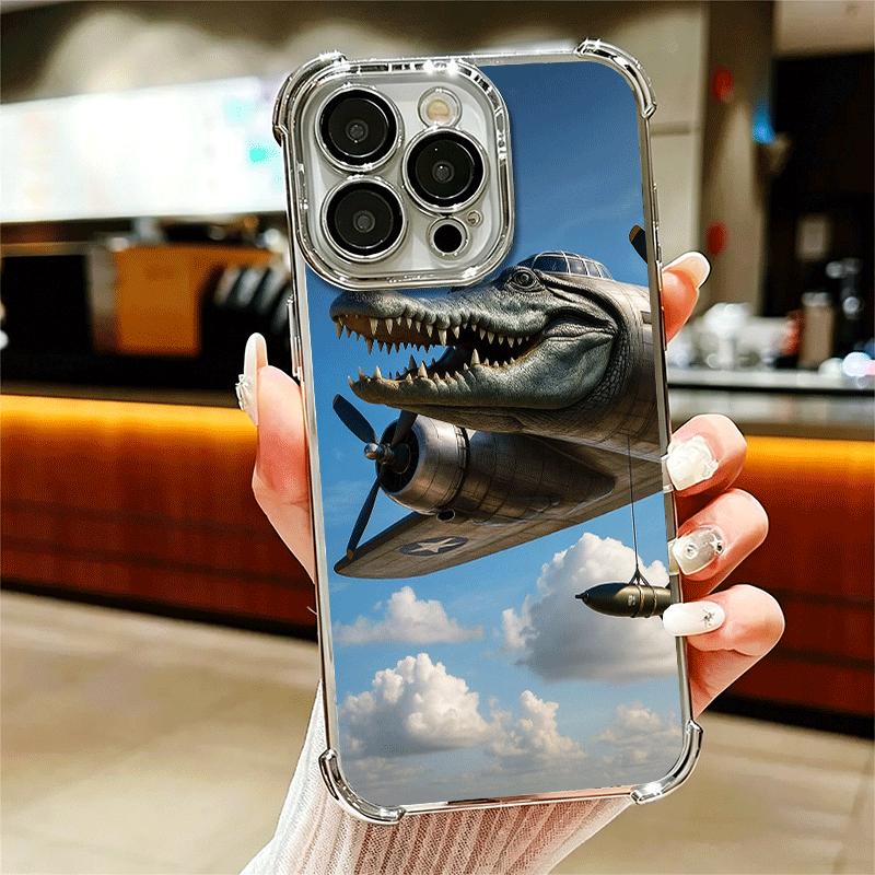 

Italian Brainrot Animals Soft Phone Case For iPhone 15 16 17 Air 14 Pro Max 16E Plus 13 12 Mini Plating Anti-Fall Fundas iPhone 16 Pro Max
