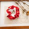 Scrunchies For Women 4-Pieces Christmas Theme Comfortable Hair Ties Ropes Scrunchies For Traveling Holiday Home Spa Bathroom