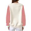 Women's Festive Christmas Print Crewneck Pullover Sweatshirt for Holiday Casual Wear