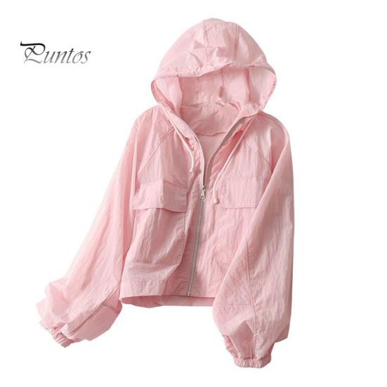 

Женские укороченные куртки с защитой от солнца, застегивающиеся на молнию, спортивные толстовки с капюшоном, с длинным рукавом, солнцезащитная одежда для бега, пешего туризма, велоспорта, путешествий M розовый