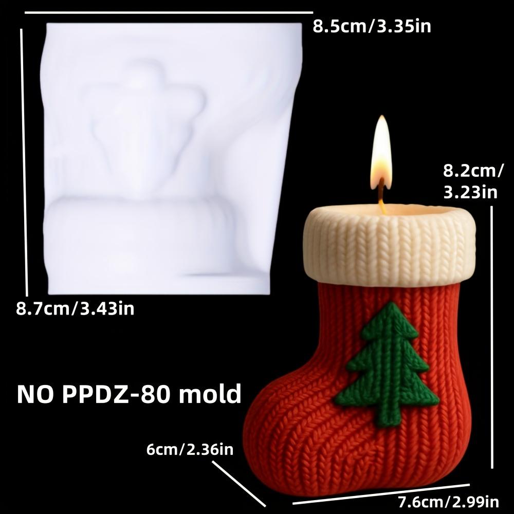 DIY Włóczka dzierganie skarpetki świąteczne świece forma silikonowa sweter dzierganie choinka długie skarpetki tubowe formy żywiczne gipsowe prezenty