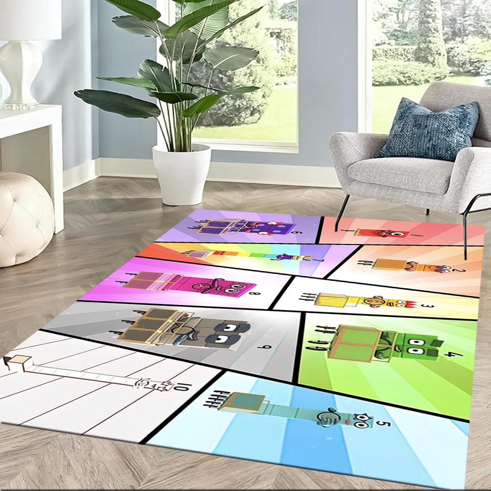 Numberblocks Floor Rug Office Rug Suitable for Hallway Decorate room Playrooms Kitchen Antislip Carpet Anime Office Decor
