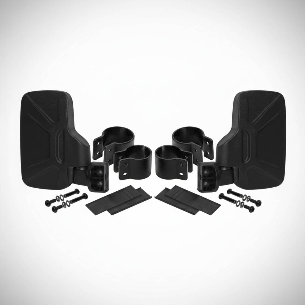 2 Pieces UTV Side Mirror Wide Angle BackwardViewing Easy to Install offOutdoor Vehicle