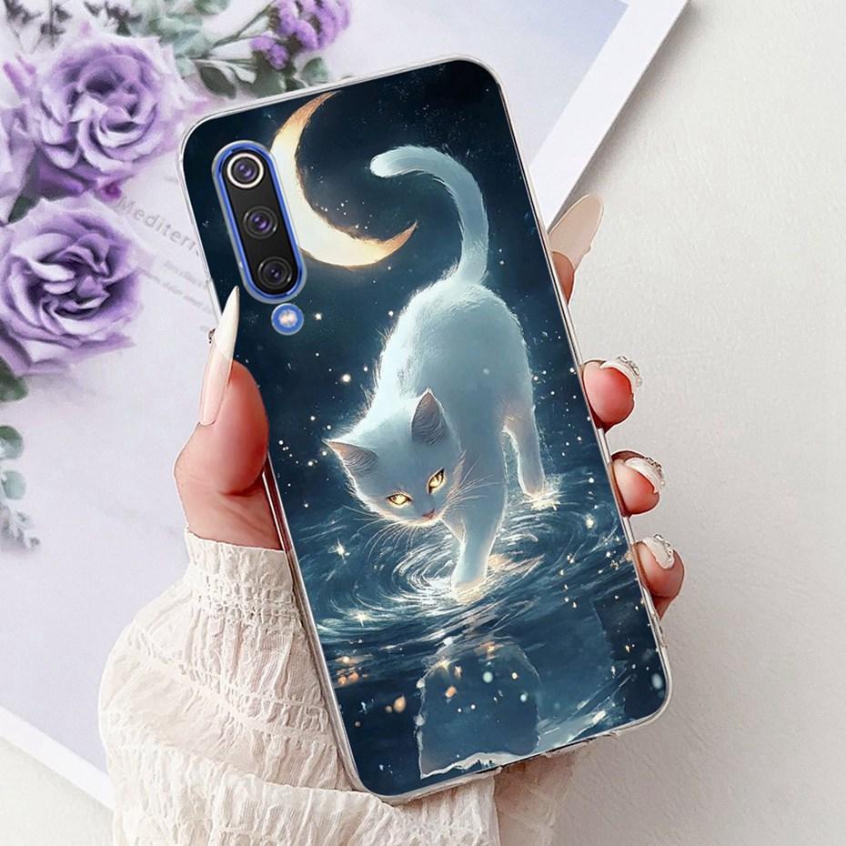 Cute Painting Phone Case For Xiaomi Mi 9 9SE 9Lite Soft Silicone TPU Back Cover For Xiaomi Mi9 9 SE 9 Lite Cases Bumpers