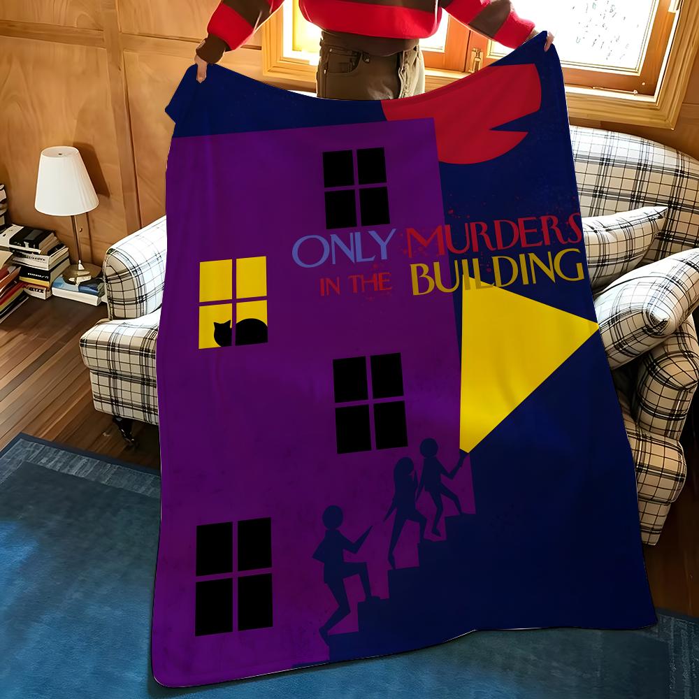 Drama O-Only Murders In the B-Building Throw Flannel Cozy Print Blanket, Portable, Durable Machine Washable Cute Cool