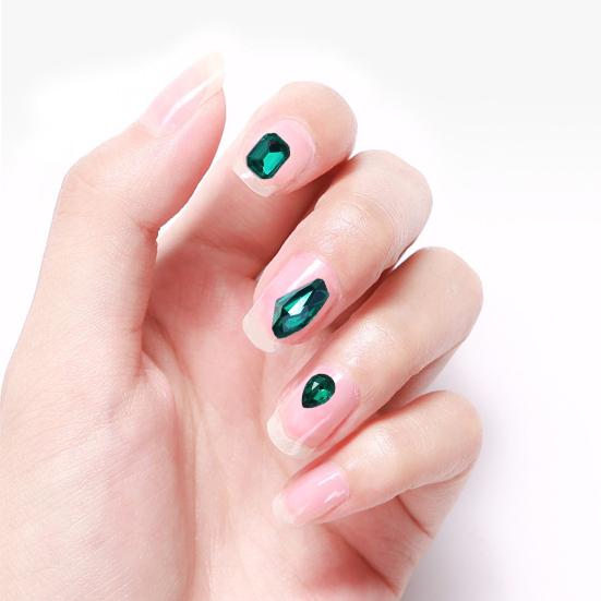 20Pcs/Box Nail 3D Multi Shining Shapes Lustrous Rhinestone Long Lasting Nail Decoration Resin Water Drop