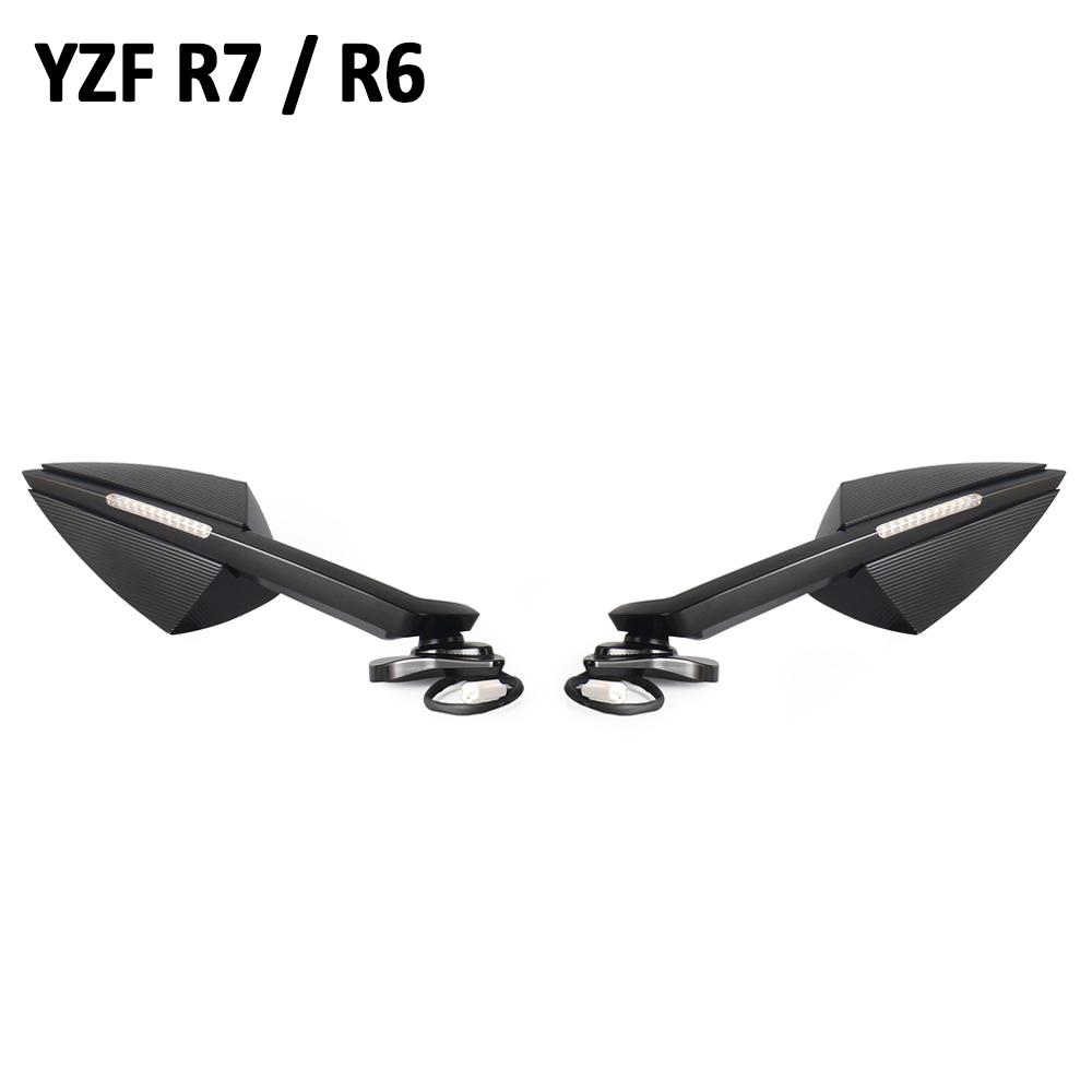 Fit For YAMAHA YZFR7 YZF-R7 YZF R7 2025 2025 2025 2025 2025 YZF-R6 2017-2020 YZF R6 Rotatable Rearview Mirror Turn Signal чёрный
