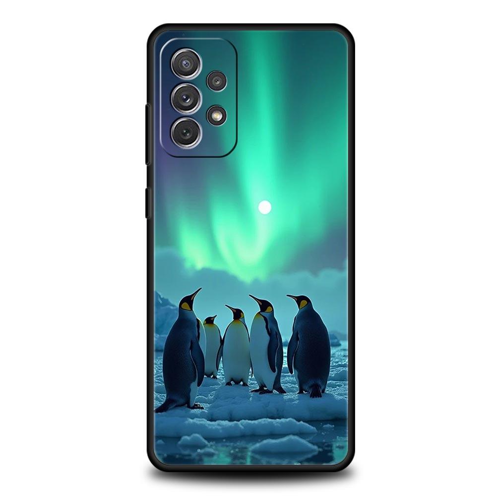 Penguin Kawaii Cute Phone Case for Samsung A17 A13 A15 A25 A35 A51 A55 A71 A21S A11 A31 A41 A23 A53 A73 5G A03S A05s Cover