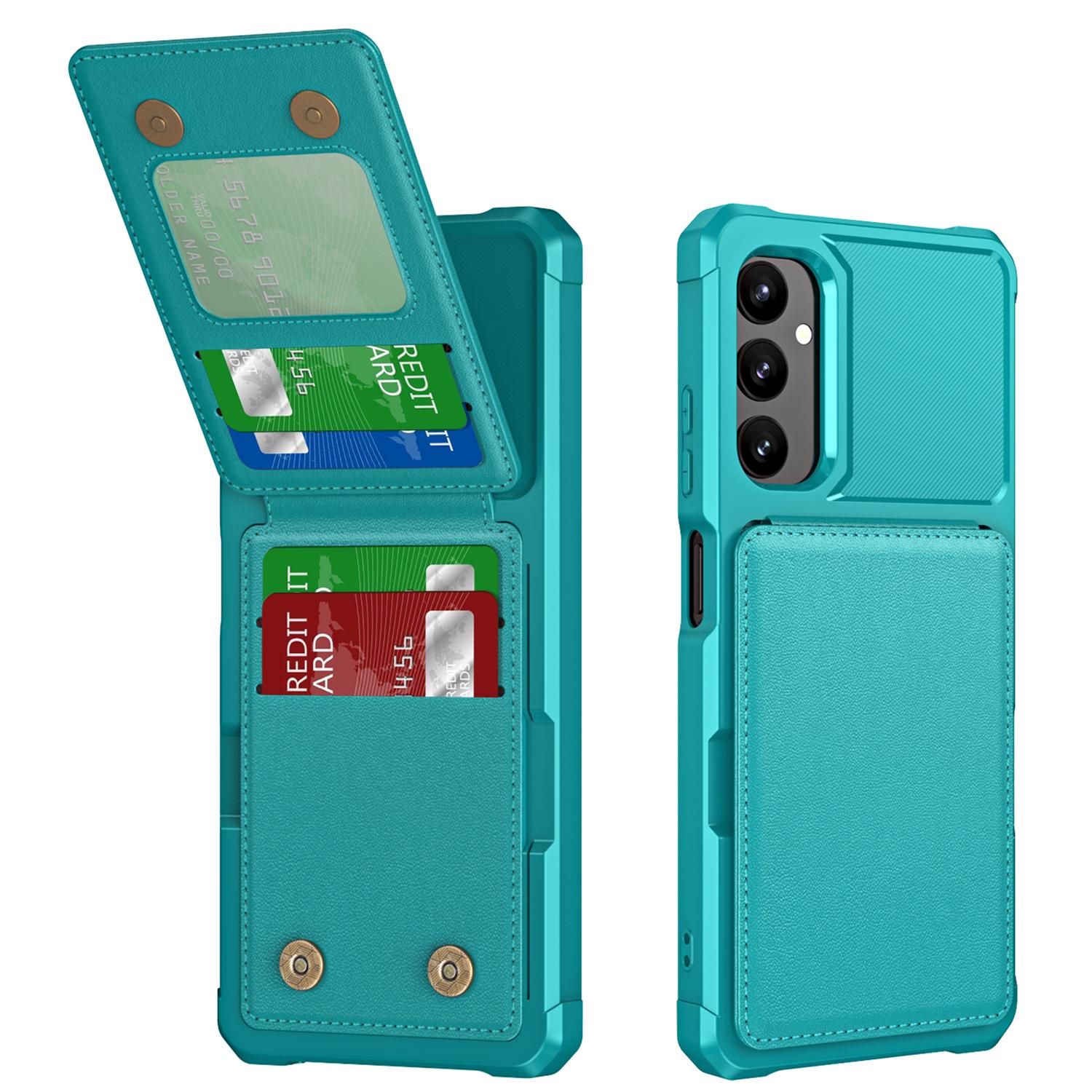 

ZM11 для Samsung Galaxy A05s 4G чехол с отделениями для карт подставка кожа + чехол для телефона из ТПУ Green