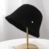 Solid color exquisite feeling women's bucket hat retro trend basin hat new simple personality temperament texture bucket hat