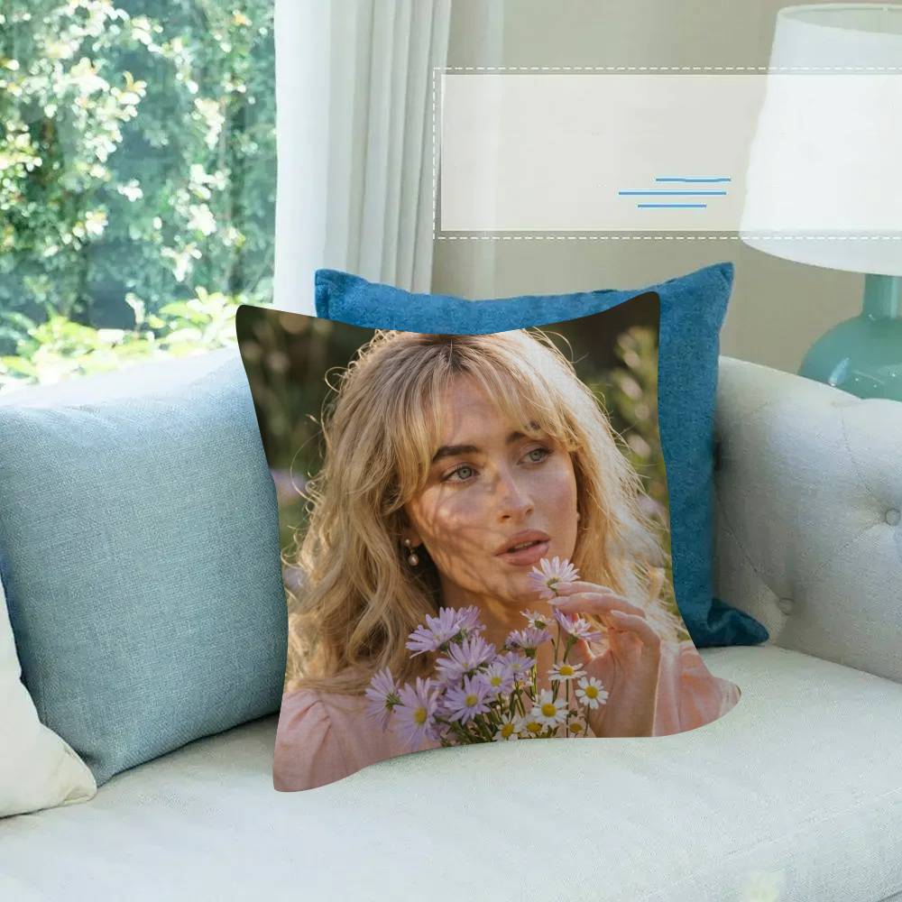 Singer Sabrina S Carpenter Square Pillow Cover for Bedroom Room and Living Room Sofa Decorative Cushion Cover