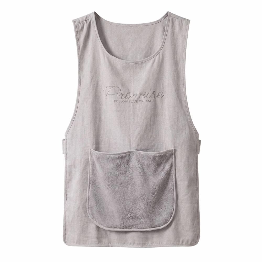 Stylish Breathable Kitchen Apron Oil-proof Sleeveless Cooking Bibs Easy Clean Waterproof Painting Apron Catering Work