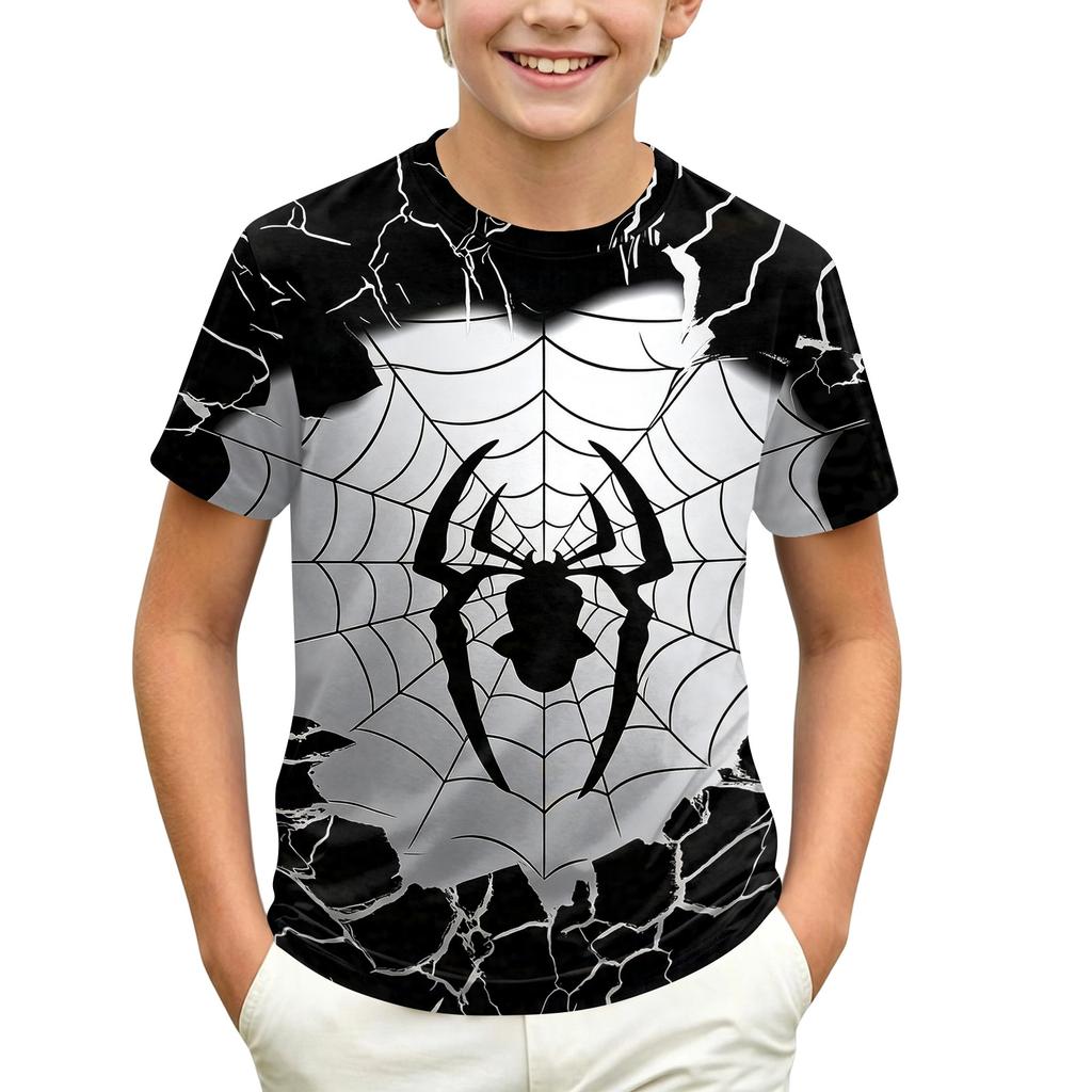 Kids Short Sleeve Crewneck T-Shirt with Graphic Print for Everyday Casual Wear