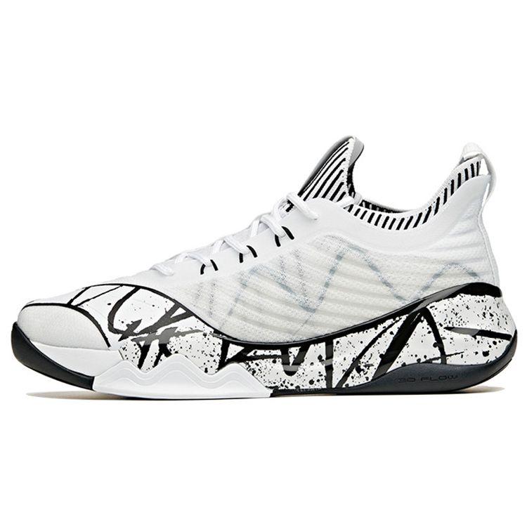 Anta KT6 Thompson Durable Breathable Low Top Basketball Shoes Men Sneakers White Black 112121102-5 39