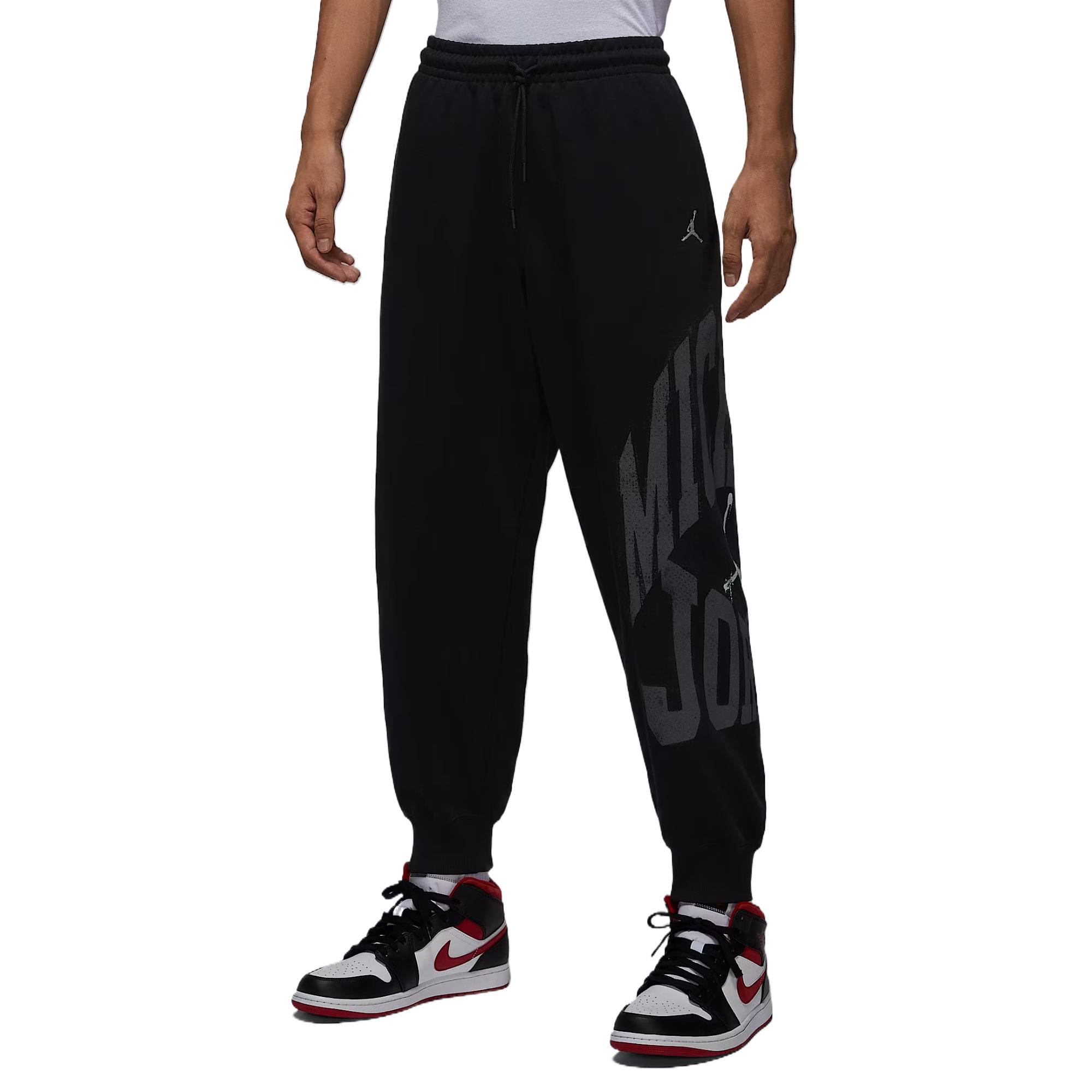 Jordan Brooklyn FW25 Soft Comfortable Letter Loose Knit Sports Pants Men Bottoms HV0092-010 M