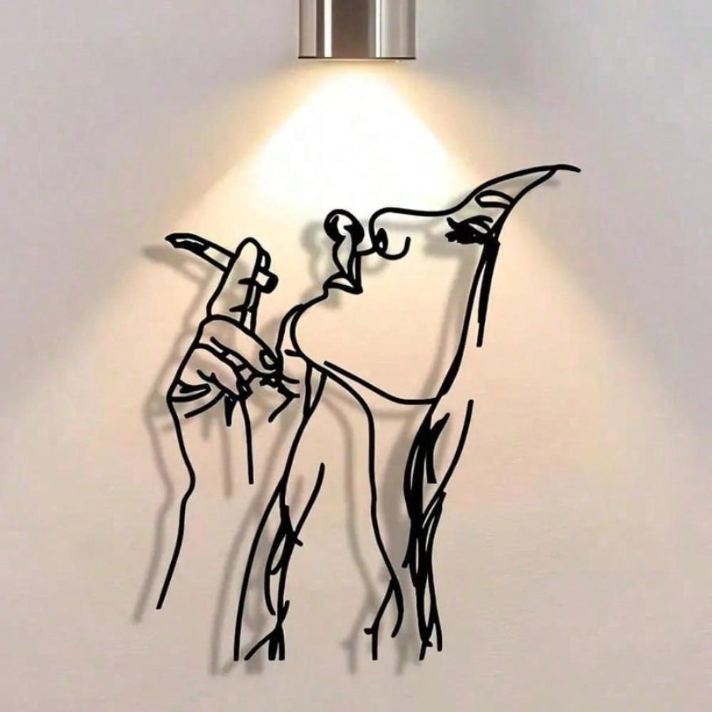 

Metal Wall Art Abstract Sculpture Vintage Home Decor Office Cafe Gift Housewarming Collectible