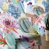 Växt Kaktus Blomma Tyllgardiner för Vardagsrum Draperier Fönster Skira Moderna Gardiner för Sovrumsinredning