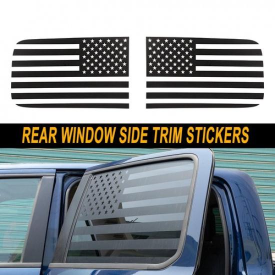 Black Rear Window Side Trim Sticker Decal Decoration For Dodge Ram 1500 2018+