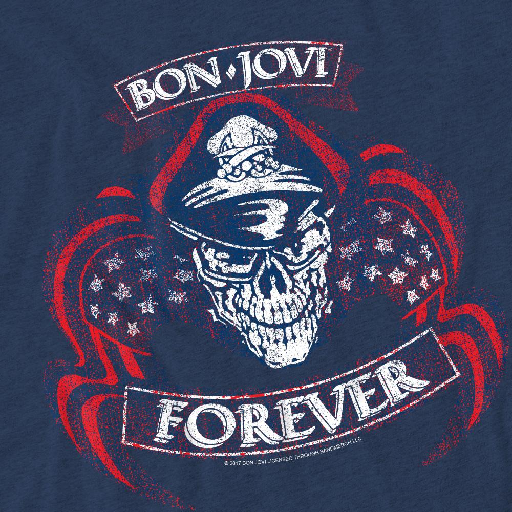 Bon Jovi Unisex Adult Forever Skull T-Shirt