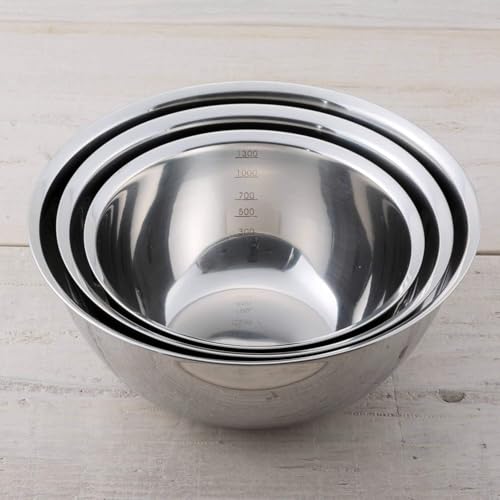 KAI Stainless Steel Bowl and Mesh Colander 6-Piece Set - Kitchen Utensils for Single Person Use - 18cm, 21cm, 24cm - Stackable, Integrated Design