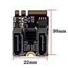 M2 To SATA3.0 Expansion Card PCI-E3.0 KEY A + E WIFI M.2 To SATA Converter Card for NVR/DVR Systems/Industrial Control Machine