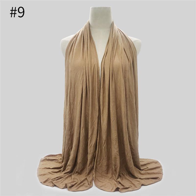 170X60Cm Modal Cotton Jersey Hijab Scarf Ramadan Long Muslim Shawl Plain Soft Turban Wraps For Women Africa Headband