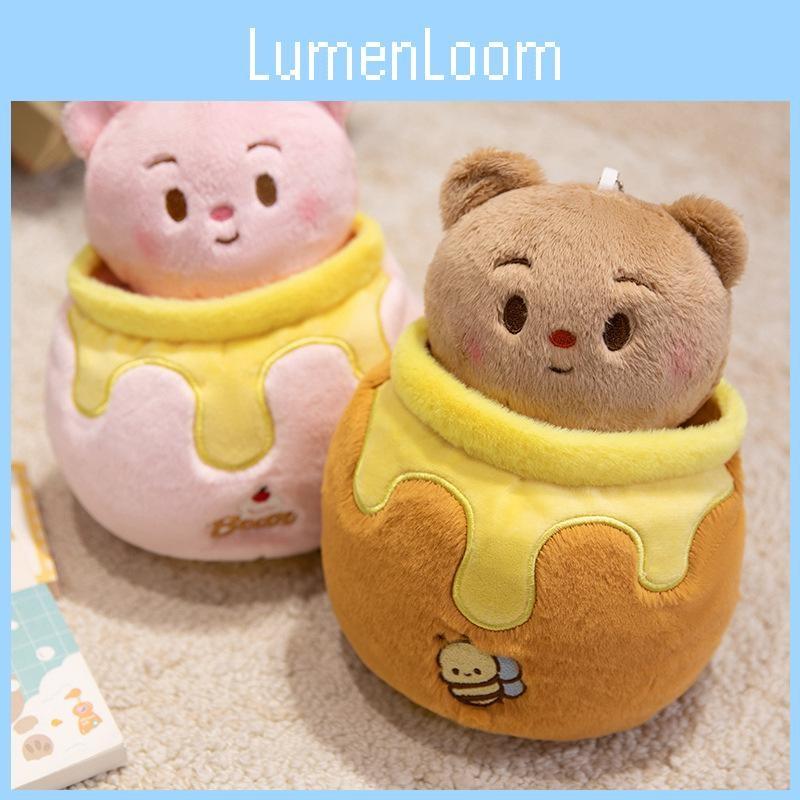 Bear Butter Plush Toy Honey Pot Series Pendant Stuffed Animal With Cotton Pp