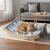 Detachable Pet Recliner Moisture-proof Waterproof Pet Cooling Mat Comfortable Cartoon Pattern Cat Sofa Bed for Cats and Dogs