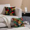 Spotted Majestic Leopards Animals Cushion Cover Throw Pillow Cover Hidden Button Durable Polyester Chair Cushion
