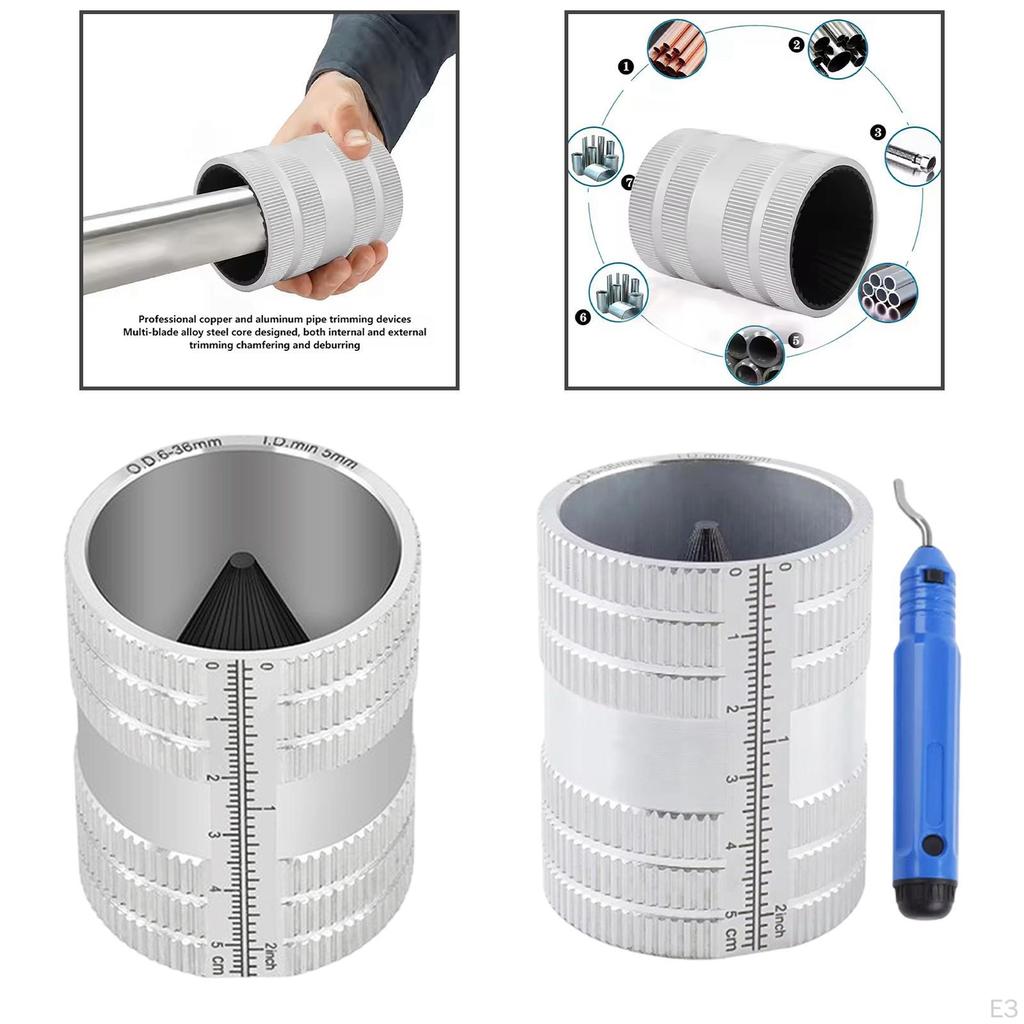 Rohr- und Rohrentgrater Werkzeug Zubehör für 1/4"~1-3/8" Bereich Mehrzweck Entgraten