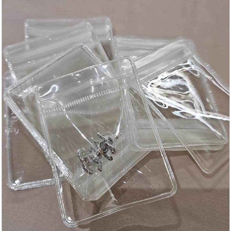 10/100pcs Highly Transparent PVC Stationery Sealed Bags Anti Oxidation Jewelry Bags Self Sealing Bag Zipper Sealed Bag